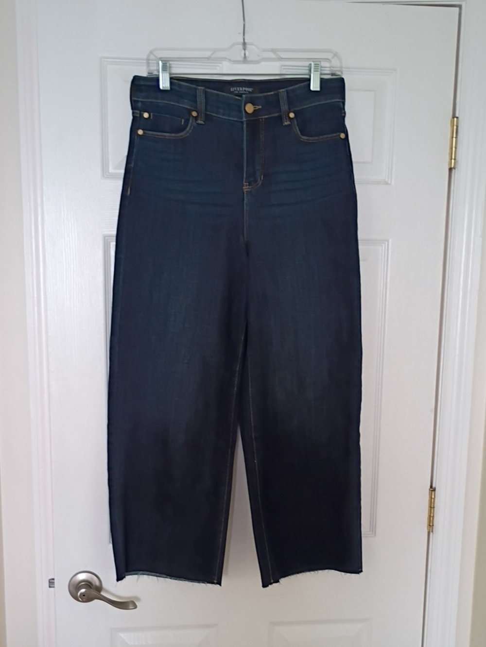 Liverpool High-Rise Wide Leg Jeans - Dark Indigo, 6/28